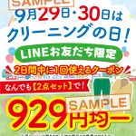 ９月２９日はクリーニングの日。なにかしますか？